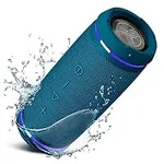 TREBLAB HD77 Blue - Bluetooth Portable Speaker - 360° HD Surround Sound - Wireless Dual Pairing - 30W of Stereo Sound - DualBass Technology - IPX6 Waterproof Design with up to 20H of Run Time