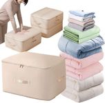 Ultra Space Saving Self Compression Organizer,Self Compression Bags, Heavy Duty Storage Tote for Space Saving, Extra Large Space Saving Bags, Space Bags for Comforters and Blankets (X-Large,Beige)