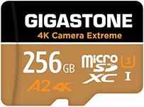 [5-Yrs Free Data Recovery] Gigastone 256GB Micro SD Card, 4K Camera Extreme, MicroSDXC Memory Card for Switch, GoPro, Action Camera, DJI, R/W up to 100/60MB/s, UHS-I U3 A2 V30 C10, with Adapter