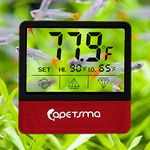 Fish Stick-on Temperature Sensor Touch Screen Digital Aquarium Thermometer with LCD Display (Red).