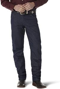 Wrangler Men's Premium Performance Cowboy Cut Regular Fit Jean, Rigid Navy, 35W x 34L