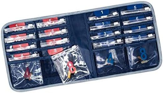 Lewis N. Clark AM/PM Folding Pill Organizer + Supplement Case for OTC Medicine, Navy
