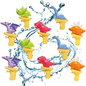 10 Pcs Water Squirt Guns for Kids, Small Dinosaur Water Pistols, Water Blaster Soaker Summer Swimming Pool Beach Party Favor Toys for Boys & Girls Toddlers Age2 3 4 5 6…