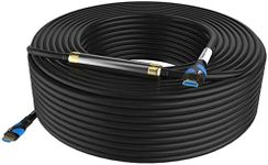 Postta HDMI Cable 75 Feet 4K HDMI2.0 Cable with Built-in Signal Booster Support 4K(2160P),3D,1080P,Ethernet,Audio Return(ARC)-(Black-Pale Blue)