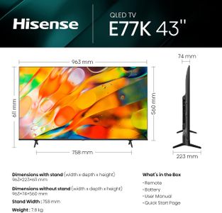 Hisense 55" QLED Gaming TV – 4K Smart Display