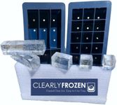 ClearlyFrozen High Capacity Clear Ice Tray/Maker With Molds For Six 1.3" x 1.3" x 5" Crystal Clear Artisanal Collins Ice Spears And Twenty-One 1.3" Crystal Clear Artisanal Ice Cubes