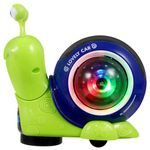 VICASKY Crawling Snail Baby Toy, Walking Tummy Time Snail Toy Electric Snail Walking Toys Musical Projection Light up Snail Toy Early Learning Educational Interactive Toys