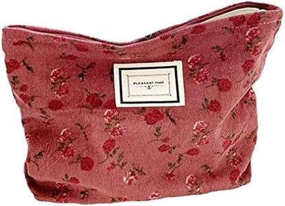 Cosmetic Bags for Women Makeup Bag Large Capacity Purse Travel Bags for Cosmetics Zipper Storage Pouch Make up Organizer for Women and Girls Gifts, Dark red, Rose