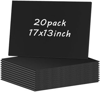 IKAYAS 20 Pcs Black Poster Board Corrugated Plastic Sheets for Projects Art Crafts Blank Yard Signs Coroplast Sign Blank Board, 18 x 12 Inches Blank Yard Signs Outdoor Ground Stake Sign