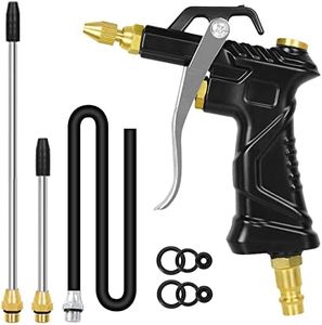 Industrial Air Blow Gun | Pneumatic Tools | Brass Adjustable Air Nozzle | 2 Steel Air Flow Extensions and 1 Blow Hose | Air Gun for Compressor | Pneumatic Air Compressor Dust Cleaning Tool.