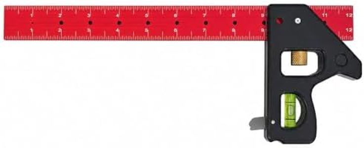 Combination Square 12 Inch, Precision Woodworking Square with Support Lip