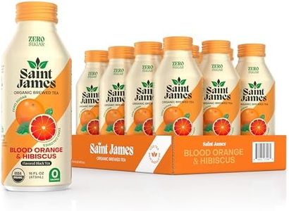 Saint James Iced Tea | Organic Black Tea | Organic, Non-GMO Black Tea, 12 Pack (16.9oz each) (Blood Orange)