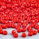 Sukh 1000+ Pcs Red Pony Beads - Pony Beads Bulk 6x9mm Plastic Pony Beads for Bracelets Making Necklace Red Beads for Hair Braids Key Chain Jewelry Making DIY Project Crafts Ornaments Decorations