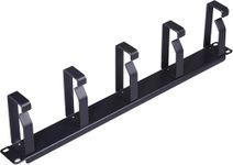 Rosewill 1U 19 Inch Rack Mount Horizontal Cable Management with 5 Metal Rings and Mounting M6 Screws, Metal Rings Cable Manager (RSA-1UCA002)