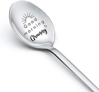 Granny Gift Spoons from Granddaughter Grandson Good Morning Granny Spoon for Granny Gifts Funny Coffee Tea Lovers Gifts Spoons for Granny Grandma Mothers Day Birthday Gift