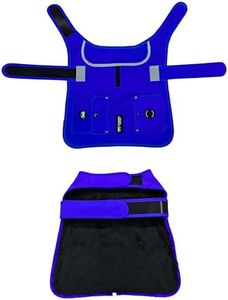 Joyride Harness FrostFlex Dog Winter Jacket - Fleece Lined & Water-Resistant - Snowsuit with Pockets for Treats & Poop Bags - Durable Cold Weather Dog Coat - Blue Serenity-S