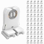 JESLED Non Shunted LED Tombstones - (Pack of 50) T8 Lamp Holder, UL Turn Type Tombstone Lampholder for T10 T12 LED Fluorescent Tube Replacement, Medium Bi-pin G13 Socket for Programmed Start Ballasts