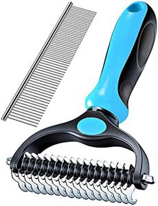 Maxzer Pet Grooming Tool - Double Sided Shedding and Dematting Undercoat Rake Comb & Brushes for Dogs and Cats, Pet Grooming Rake and Brushes for Small, Medium, Large