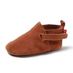 Zutano Leather Baby Shoes for Boys and Girls, Tan Suede, 18M