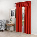 Lorraine Home Fashions Tailored Window Curtain Panel, Red, 55 Inches x 63 Inches