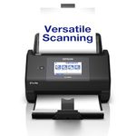 WorkForce ES-590W Wireless Document Scanner | 45ppm / 90ipm | 100-Sheet Auto Document Feeder | 10.9cm Touchscreen| Colour | Wirelessly Scan to Multiple Locations | Up to A4
