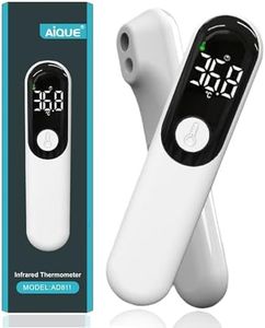wakouter Touchless Baby Thermometer, Infrared Forehead and Ear Digital Thermometer, Medical Temporal Thermometers for Adults, Kids, Baby, with LED Screen Fever Alarm for Fast Accurate Readings