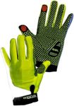 Reflective Summer Cycling Gloves for High Visibility [Full Finger] – Fluorescent Hi-Vis Gloves with Biomotion Safety, Gel Padding & Touchscreen Fingers (Small)