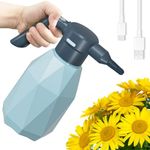 DIIVOO Electric Pressure Sprayer 2L/0.5Gallon, Automatic Watering Can Rechargeable Battery Powered Garden Sprayer with Adjustable Nozzle, for for Indoor/Outdoor Plant Mist and Home Cleaning