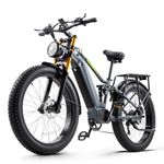 Ficyacto Electric Bike for Adults 26IN E Mountain Bike Ebike With 48V17.5Ah Lithium Battery,Fat Tires,Shimano 8 Speed,Rear Rack (RX80)