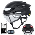 Lumos Ultra E-Bike Smart Helmet | NTA 8667 Certified | Front & Rear LED Lights | Retractable Face Shield | App Controlled | EBike, Scooter, Cycling, Bicycle | Adults, Men Women