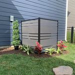 48in H x 40in W (2 Panels) No Dig Enclo Vienna Charcoal Color Privacy Screen, Outdoor Vinyl Privacy Fence Panel, Privacy Wall for Trash Cans & Air Conditioner Fence, Patio Privacy Screen, EC18018