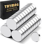 TRYMAG Magnets, 30Pcs Small Strong Refrigerator Magnets Tiny Round Neodymium Disc Magnets for Whiteboard, Multi-Use Rare Earth Magnets for Crafts, Dry Erase Board, Billboard, Office Magnets