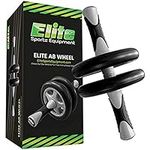 Elite Sportz Ab Wheel Roller - This Ab Exercise Wheel has Dual Wheels for Extra Stability, Comes Fully Assembled, is Sturdy, Smooth Rolling, and has Non- Slip Handles â€¦