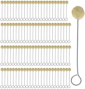 TCP Global Wool Daubers Ball Brush (Pack of 100) - Applicator Tool for Leather Dye, Dying, Staining, Crafting, DIY Crafts Projects, Gluing, Contact Cement, Shoe Shine Polish - Daub, Swab, Wipe, Spread