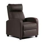 Recliner Chair for Living Room Recliner Sofa Wingback Chair Home Theater Seating Single Sofa Arm Chair Accent Chair Modern Reclining Chair Easy Lounge (Brown)