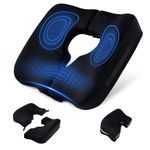 IFOYO Bed Sore Cushions for Butt, Memory Foam Tailbone Pain Relief Cushion, T-Shaped Anti-Slip Bedsore Pressure Relief Pillow for Sleeping & Sitting, Post-Surgery, Wheelchair Users, Washable Cover