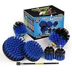 Drillbrush Ultimate Boat Cleaning Kit with 7 Inch Extension - Pool Accessories - Drill Brush - Carpet Cleaner - Oxidation - Deck Brush - Slide - Steps - Hot Tub - Spa - Pool Brush