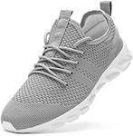 Damyuan Mens Lightweight Athletic Running Walking Gym Shoes Casual Sports Shoes Fashion Sneakers Walking Shoes, Grey8058, 9.5