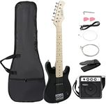 ZENY 30 inch Kids Electric Guitar with 5w Amp, Gig Bag, Strap, Cable, Strings and Picks Guitar Combo Accessory Kit (Black)