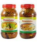 Harnarains Mixed Pickle & Carrot Cauliflower Turnip Pickle 400 gm (Pack of 2)