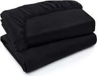 Utopia Bedding Queen Fitted Sheet - Pack of 2 Bottom Sheets - Soft Brushed Microfiber - Deep Pockets, Shrinkage & Fade Resistant - Easy Care (Queen, Black)