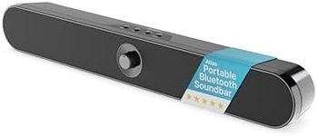 MAJORITY Atlas | Portable Bluetooth Soundbar for PC | 20 Watt Computer Soundbar for Laptop, TV & Projector | 8 Hour Rechargeable Battery Playback | USB, SD Card, AUX & Headphone Jack