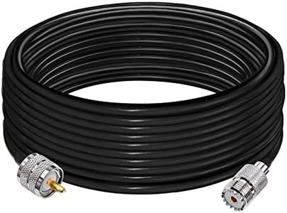 UHF PL259 Cable RG58 32.8ft(10M) TUOLNK PL259 SO239 Male to Female Extension Cable Low Loss CB Coax Cable Black for Two Way Radio CB Radio Wireless LAN Devices