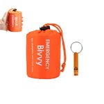 Survival Bag, Bivvy Bag, Emergency Blanket, Bothy Bag Waterproof Survival Sleeping Bag Rescue Tent for Outdoor Use Reusable for Outdoor Camping Hiking Hiking(Bright Orange)