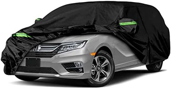 Waterproof Car Cover Replace for 2005-2024 Honda Odyssey Minivan, 6 Layers All Weather Car Covers with Door Zipper & Windproof Bands for Snow Rain Dust Hail Protection
