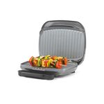 Salter EK4366 Cosmos Electric Health Grill - Non-Stick Griddle Plate & Panini Press, Large Sandwich Toaster, Drip Tray, Automatic Temperature Control, Compact, Indoor Cooking With Little To No Oil