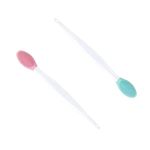 Lmyzcbzl Silicone Exfoliating Lip Brush, 2 Pcs Double-sided Soft Lip Brush, Lip Brush Tool, Nose Blackhead Clean Lip Scrubber Tool, Double-Sided Lip Scrub Brushes