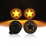 Smoke Front LED Turn Signal Lights for 07-18 Wrangler JK & Wrangler Unlimited (Five Star)