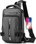 KYTRONIC Chest Shoulder Bag For Men & Women Cross body Backpack Waterproof Sling Sport With USB Charging Port for Travelling/Camping/Hiking/Gym/Sports/Outdoor/Picnic Daily Use