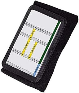 Pro Athletics QB Playbook Wristband - Football Quarterback Play Wristbands for Adult and Youth - Wrist Coach for All Sports with 3 Compartments (Black, Adult, 1-Pack)